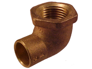 90 Degree Copper Elbow, C x FPT (Sizes)