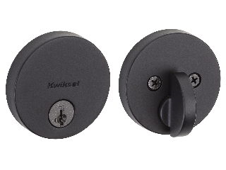 Single Cylinder Smart Key Signature Uptown Series Deadbolt, Matte Black