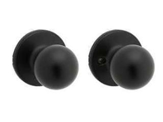 Polo Hall and Closet  Passage Knob, Matte Black