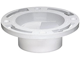 PVC-DWV Closet Floor Flange With Testcap, 3 In Or 4 In