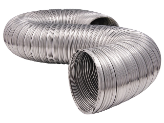 Flexible Aluminum Dryer Duct, 4 In x 5 Ft