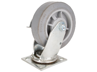 Thermoplastic Rubber Swivel Caster 6 In, 500 Lb