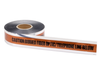 Underground Detectable Orange Tape, 3 In x 1000 Ft