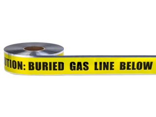 Underground Detectable Yellow Tape, 3 In x 1000 Ft