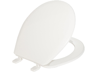 Plastic Round Toilet Seat, White