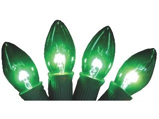 C9 Green Replacement Light Bulb, 4 Pack