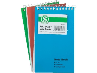 Spiral Top Memo Book 3 Pack