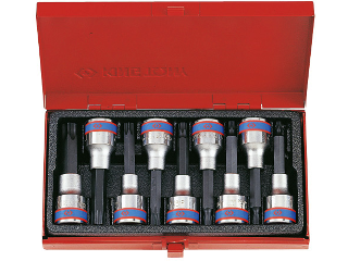 Torx Head Bit Socket Set 1/2 In Drive, 9 Piece