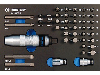 SAE & Metric  Impact Driver Tool Set w/Eva Foam Tray, 43 Piece