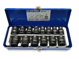 Impact Metric 6 point Deep Socket Set 1/2 In Drive