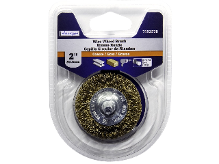 Stem Mounted Coarse Crimped Wire Wheel Brush (Sizes)