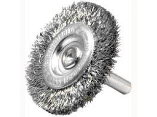 Stem Mounted Fine Crimped Wire Wheel Brush (Sizes)