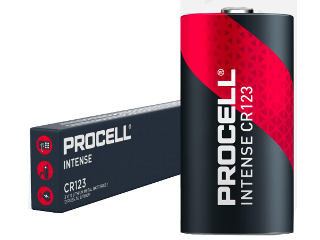 Procell Alkaline Intense Power 123, 3V 12 Pack