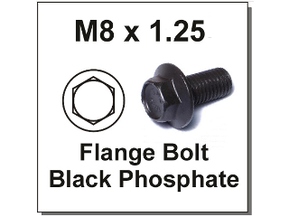 Class 10.9  Flange Bolt, 8 mm x 1.25 (Lengths)