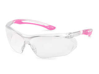 Parallax Safety Glasses, Pink/Clear