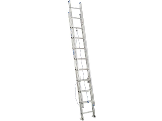 Aluminum D-Rung Extension Ladder Type I, 20 Ft