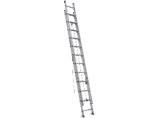 Aluminum D-Rung Extension Ladder Type I, 24 Ft