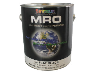 Seymour MRO Enamel Flat Black Paint, Ga