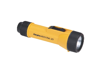 Industrial 2 D Flashlight With Ring Hanger, Yellow