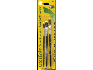 Ox Hair Artist Brush Set, 3 Pc