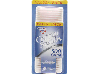 Health Smart Cotton Swabs, 500 Ct