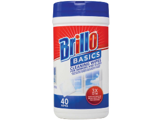 Brillo Glass Cleaning Wipes, 40 Count