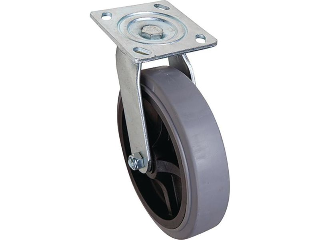 Thermoplastic Swivel Plate Caster, 700 Lb, 8 In