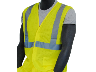 Class II Mesh Safety Vest Yellow  (Sizes)