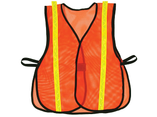 High Visibility Open Mesh Vest with Reflective Gloss Tape