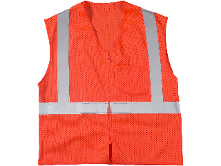 Hi-Vis Mesh Reflective Stripe Vest Class 2, Orange 2X/3X