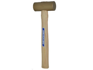 Solid Brass Mallet 1-1/2 In Face, 30 Oz