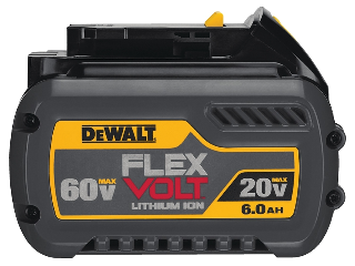 DeWalt Flexvolt 20V/60V MAX Li-Ion Tool Battery, 6.0Ah