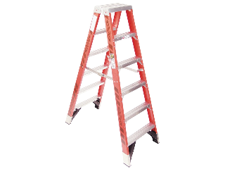 Fiberglass Twin Step Ladder Type IAA, 6 Ft