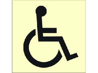 Safety Stencil 2" Letters: Handicap Symbol