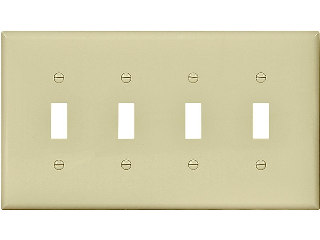 Ivory Switch Plate, 4-Gang