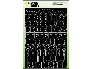 Letter & Number Set 1" Die Cut Black #30033