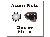 Acorn Nuts Chrome Plated