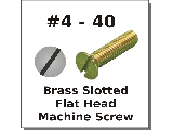 4-40 Flat Head Slotted Mach Screws Brass