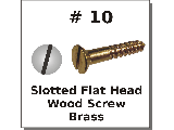 #10 Flat Slot Wood Screws Brass