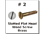 #2 Flat Slot Wood Screws Brass