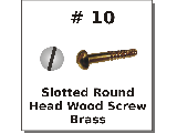 #10 Round Head Slotted Brass