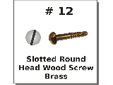 #12 Round Head Slotted Brass