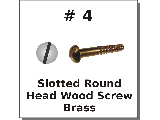 #4 Round Slotted Wood Screws