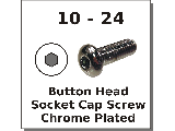 10-24 Button Head Socket Screws Chrome