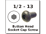 1/2-13 Button Head Socket Cap Screw Alloy Steel Plain Finish