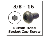 3/8-16 Button Head Socket Cap Screw Alloy Steel Plain Finish