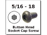 5/16-18 Button Head Socket Cap Screw Alloy Steel Plain Finish