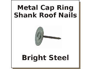 Metal Cap Head Nail Ring Shank 1"