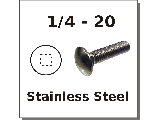 1/4-20 Carriage Bolts Stainless Steel