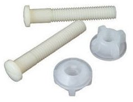 Poly Toilet Seat Hinge Bolts, 3/8 In